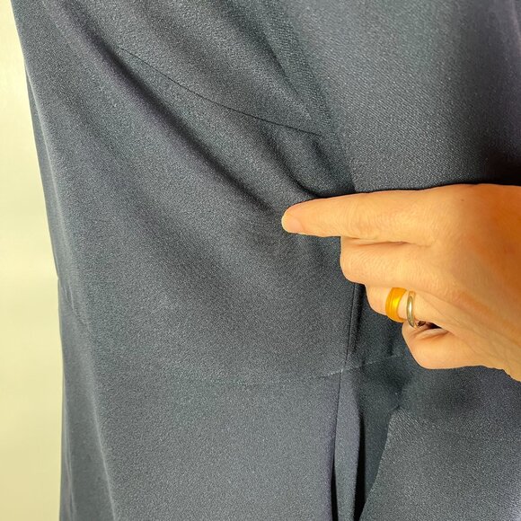 Banana Republic Size 12 Navy Blue Dress Back Zip - Picture 7 of 16